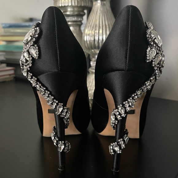 ‘Royal Embellished’ Peep Toe Pumps - Picture 4 of 13